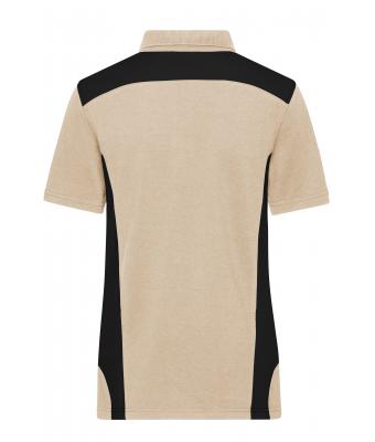 Damen Ladies' Workwear Polo - STRONG - Stone/black 10444