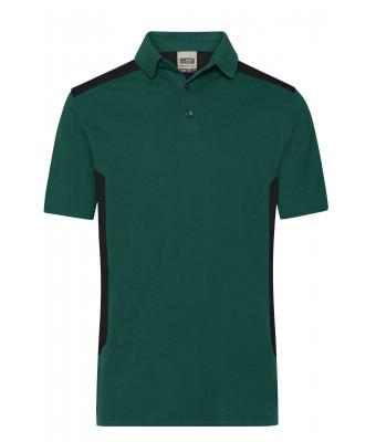 Men Men's Workwear Polo - STRONG -   GRS & OCS Blended Dark-green/black 10446