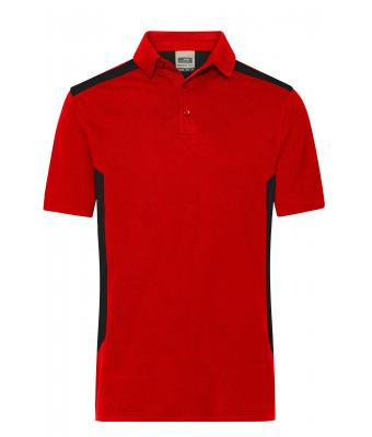 Herren Men's Workwear Polo - STRONG -   GRS & OCS Blended Red/black 10446