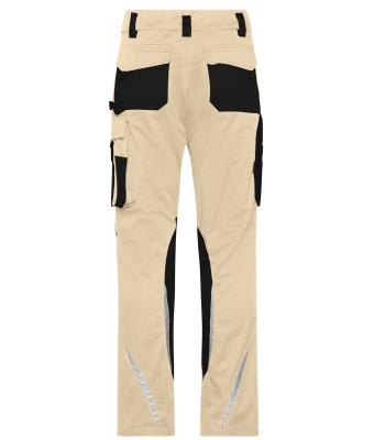 Unisex Workwear Pants Slim Line  - STRONG -   GRS Stone/black 10430