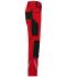Unisex Workwear Pants Slim Line  - STRONG -   GRS Red/black 10430