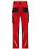 Unisex Workwear Pants Slim Line  - STRONG -   GRS Red/black 10430