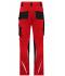 Unisex Workwear Pants Slim Line  - STRONG - Red/black 10430