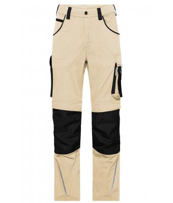 Unisex Workwear Pants Slim Line  - STRONG - Stone/black 10430