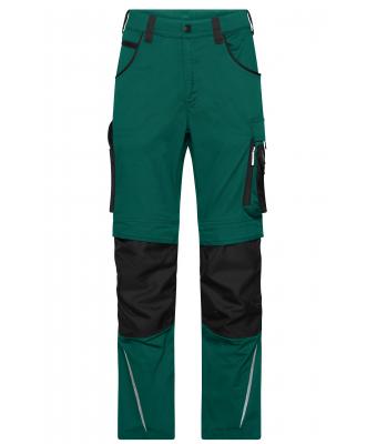 Unisex Workwear Pants Slim Line  - STRONG - Dark-green/black 10430