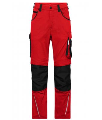 Unisex Workwear Pants Slim Line  - STRONG - Red/black 10430