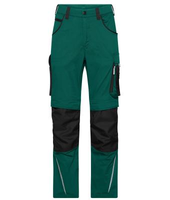 Unisex Workwear Pants Slim Line  - STRONG - Dark-green/black 10430