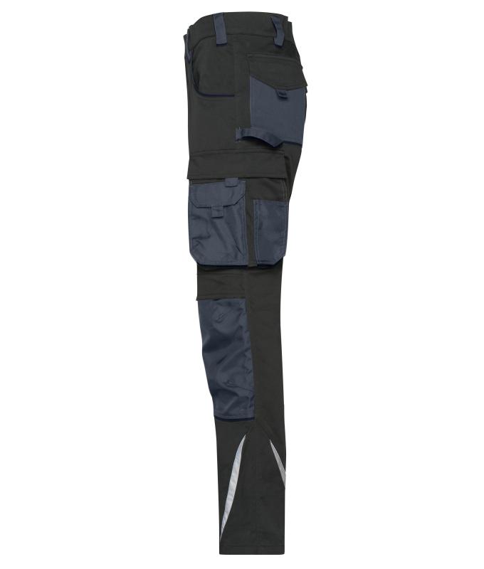 Unisex Workwear Pants Slim Line - STRONG - GRS & OCS Blended Black/carbon 10430