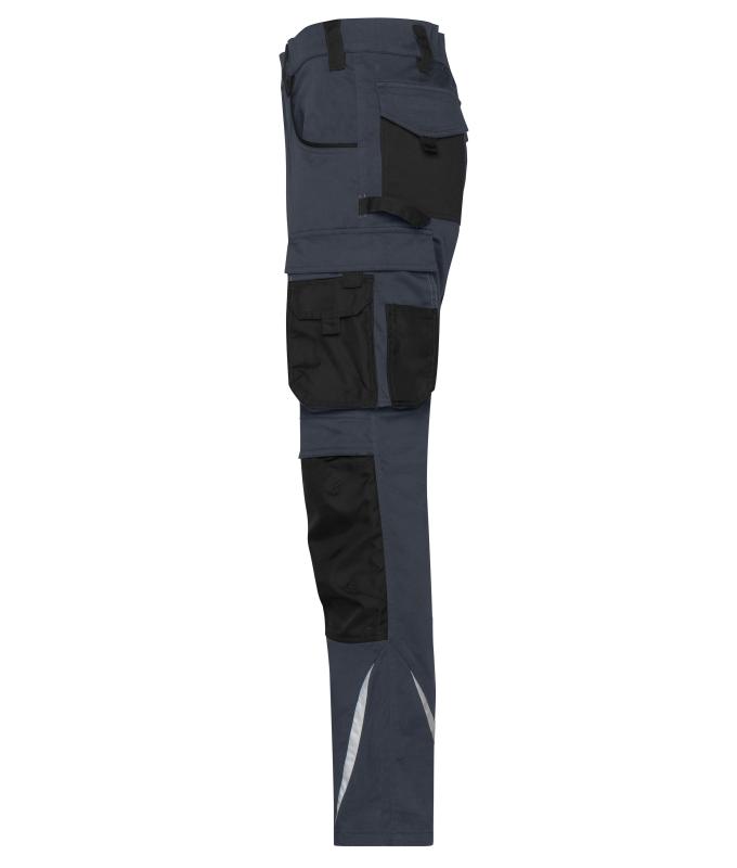 Unisex Workwear Pants Slim Line - STRONG - GRS & OCS Blended Carbon/black 10430