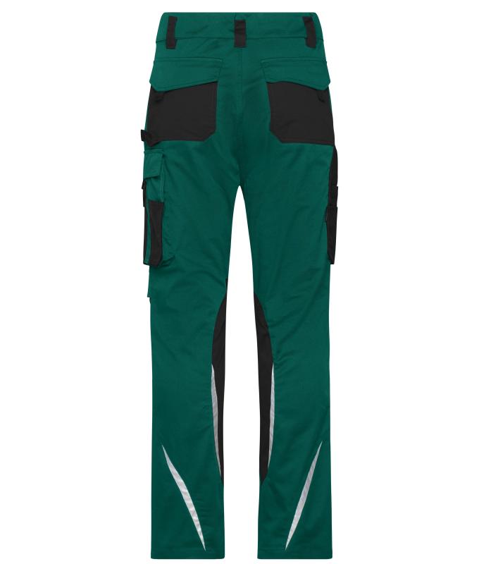 Unisex Workwear Pants Slim Line - STRONG - GRS & OCS Blended Dark-green/black 10430
