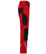 Unisex Workwear Pants Slim Line - STRONG - GRS & OCS Blended Red/black 10430