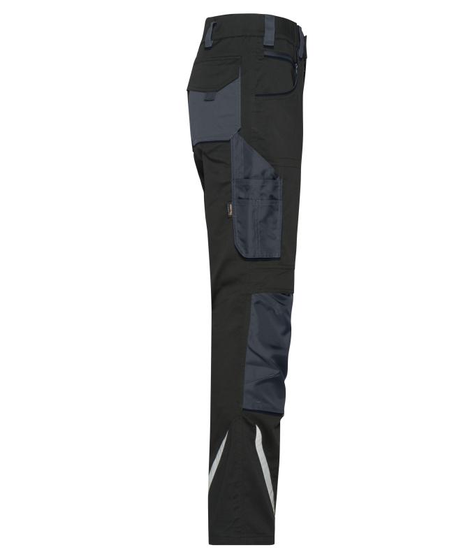 Unisex Workwear Pants Slim Line - STRONG - GRS & OCS Blended Black/carbon 10430