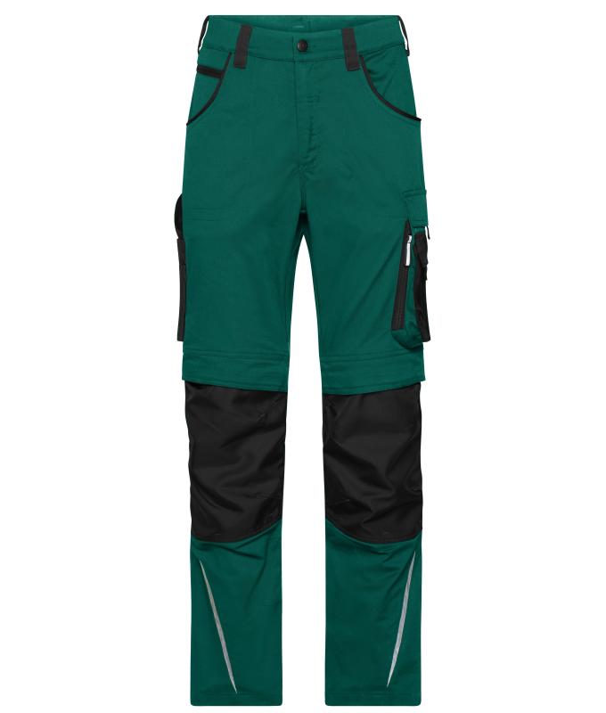 Unisex Workwear Pants Slim Line - STRONG - GRS & OCS Blended Dark-green/black 10430