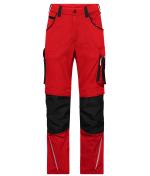 Unisex Workwear Pants Slim Line - STRONG - GRS & OCS Blended Red/black 10430