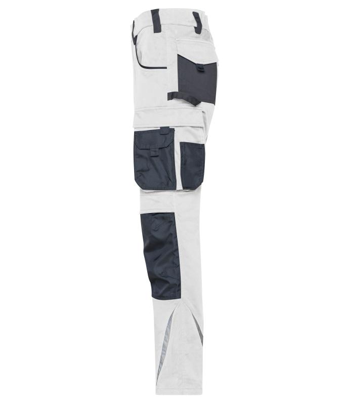 Unisex Workwear Pants Slim Line - STRONG - GRS & OCS Blended White/carbon 10430