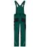 Unisex Workwear Pants with Bib - STRONG -   GRS & OCS Blended Dark-green/black 10437