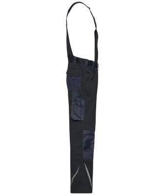Unisex Workwear Pants with Bib - STRONG -   GRS Black/carbon 10437