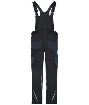 Unisex Workwear Pants with Bib - STRONG -   GRS Black/carbon 10437