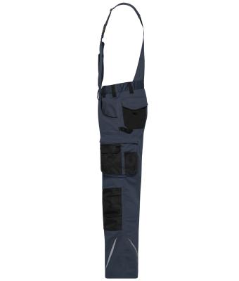 Unisex Workwear Pants with Bib - STRONG -   GRS Carbon/black 10437