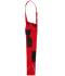 Unisex Workwear Pants with Bib - STRONG -   GRS Red/black 10437