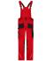Unisex Workwear Pants with Bib - STRONG -   GRS Red/black 10437