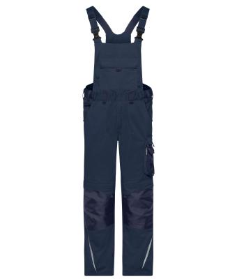 Unisex Workwear Pants with Bib - STRONG -   GRS Navy/navy 10437