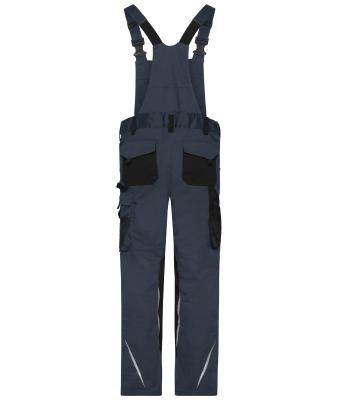 Unisex Workwear Pants with Bib - STRONG -   GRS Carbon/black 10437
