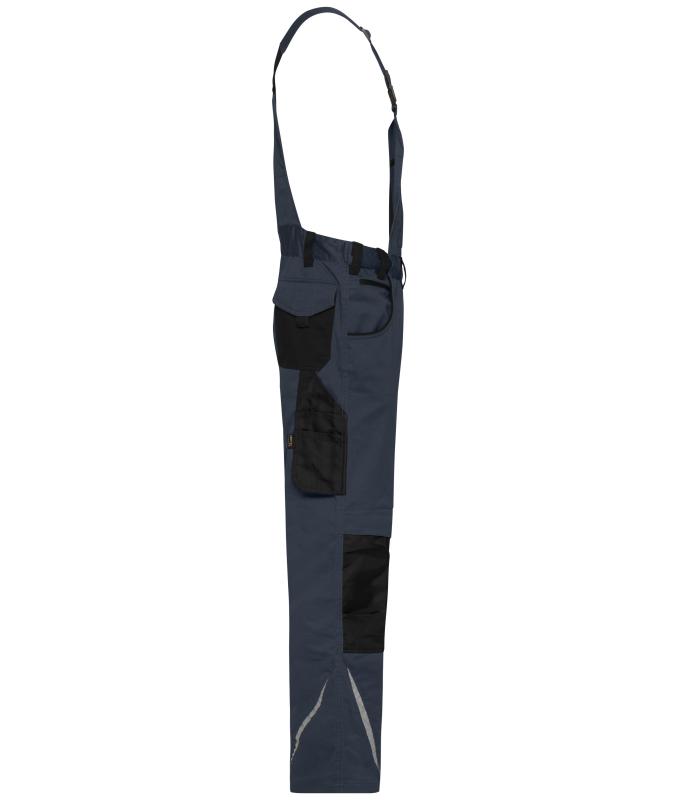 Unisex Workwear Pants with Bib - STRONG - GRS & OCS Blended Carbon/black 10437