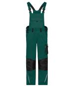 Unisex Workwear Pants with Bib - STRONG - GRS & OCS Blended Dark-green/black 10437