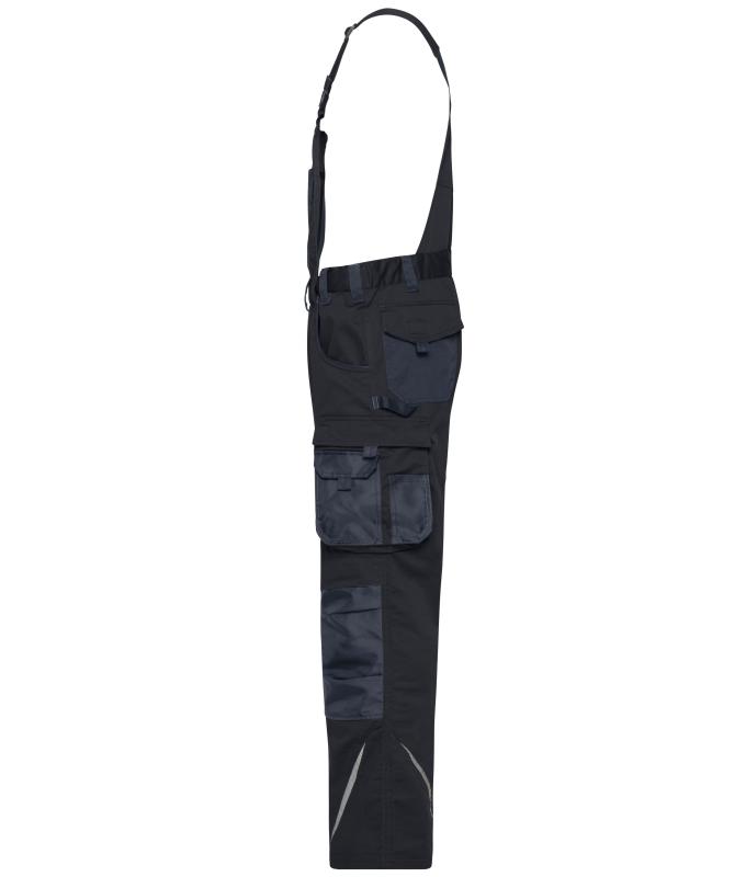 Unisex Workwear Pants with Bib - STRONG - GRS & OCS Blended Black/carbon 10437