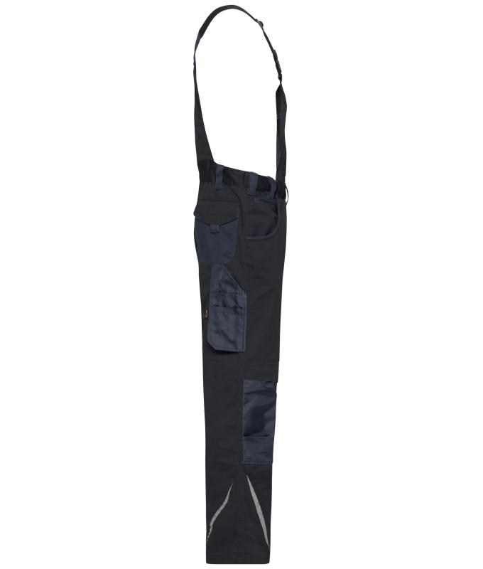 Unisex Workwear Pants with Bib - STRONG - GRS & OCS Blended Black/carbon 10437