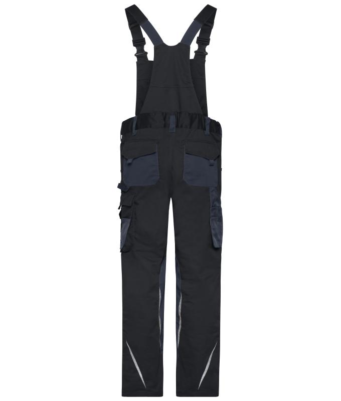 Unisex Workwear Pants with Bib - STRONG - GRS & OCS Blended Black/carbon 10437