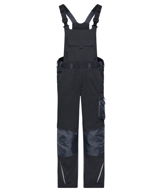 Unisex Workwear Pants with Bib - STRONG - GRS & OCS Blended Black/carbon 10437
