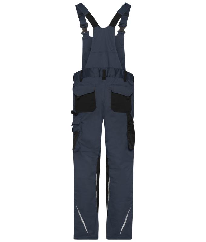Unisex Workwear Pants with Bib - STRONG - GRS & OCS Blended Carbon/black 10437