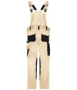 Unisex Workwear Pants with Bib - STRONG - GRS & OCS Blended Stone/black 10437