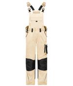 Unisex Workwear Pants with Bib - STRONG - GRS & OCS Blended Stone/black 10437
