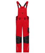Unisex Workwear Pants with Bib - STRONG - GRS & OCS Blended Red/black 10437