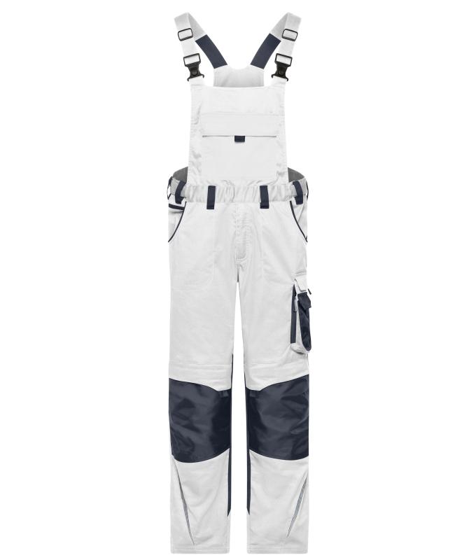 Unisex Workwear Pants with Bib - STRONG - GRS & OCS Blended White/carbon 10437