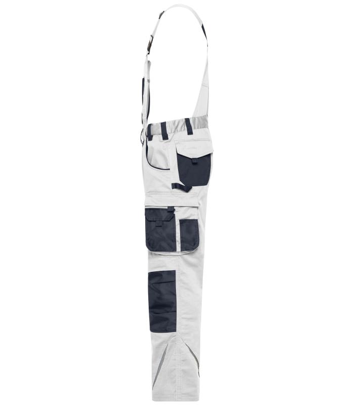 Unisex Workwear Pants with Bib - STRONG - GRS & OCS Blended White/carbon 10437