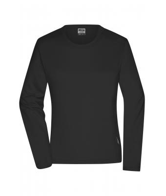 Ladies Ladies' Workwear-Long-Sleeved-T   OCS Blended Black 10525