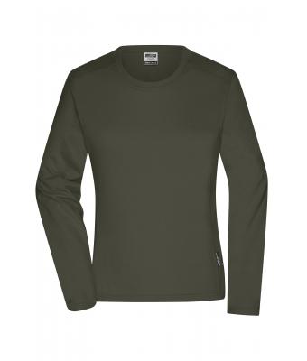 Ladies Ladies' Workwear-Long-Sleeved-T   OCS Blended Olive 10525