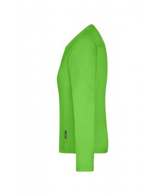 Damen Ladies' Workwear-Long-Sleeved-T   OCS Blended Lime-green 10525