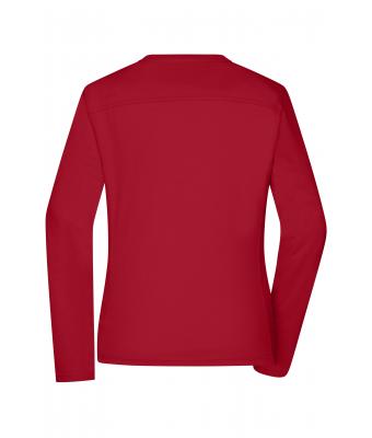 Ladies Ladies' Workwear-Long-Sleeved-T   OCS Blended Red 10525