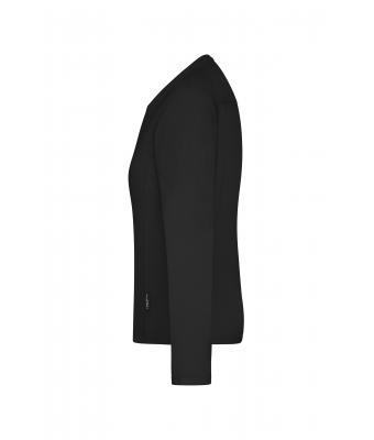Damen Ladies' Workwear-Long-Sleeved-T   OCS Blended Black 10525