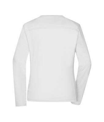 Damen Ladies' Workwear-Long-Sleeved-T   OCS Blended White 10525