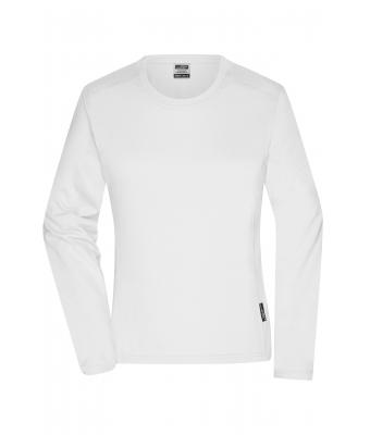 Ladies Ladies' Workwear-Long-Sleeved-T   OCS Blended White 10525