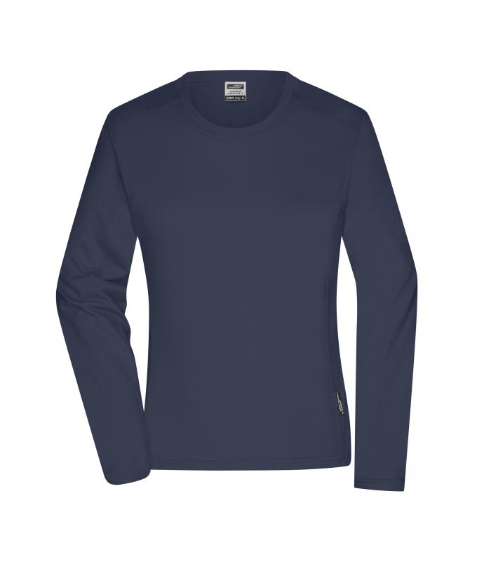 Damen Ladies' Workwear-Long-Sleeved-T OCS Blended Navy 10525