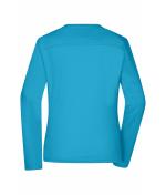 Damen Ladies' Workwear-Long-Sleeved-T OCS Blended Turquoise 10525
