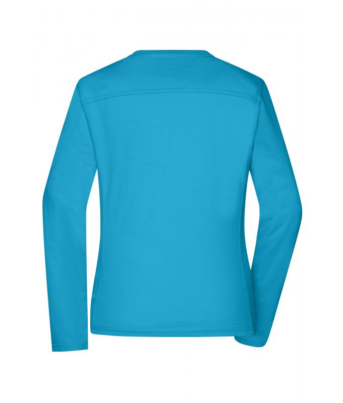 Damen Ladies' Workwear-Long-Sleeved-T OCS Blended Turquoise 10525