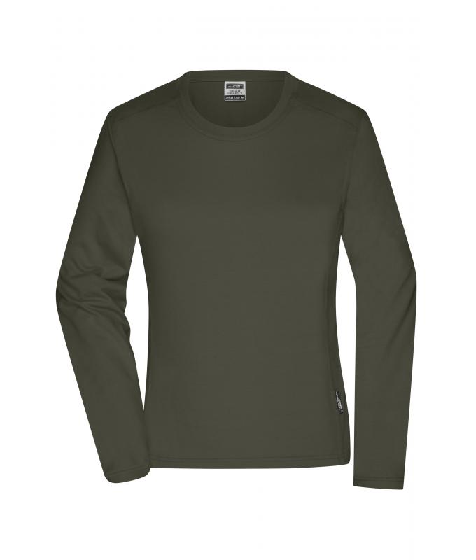 Damen Ladies' Workwear-Long-Sleeved-T OCS Blended Olive 10525